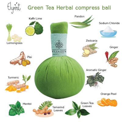 GreenTea-Herbal-Compress-Ball-Herbal-Spa-Ball-Spa-Products-Of-Thailand-ลูกประคบชาเขียว